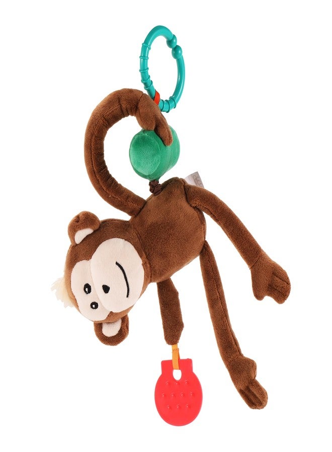 Nuluv Jittery Monkey Baby Toy, Vibrating Plush with Soft Fabric, Hanging Stroller and Crib Toy for Sensory Development, Fun and Engaging Soft, Safe and Non-Toxic, for Babies 3+ Months - Image 1